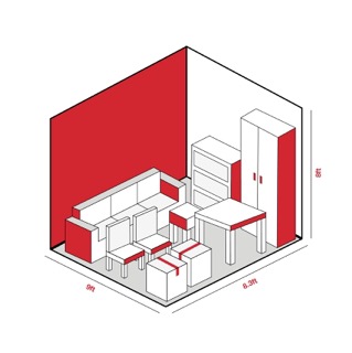 75 sq ft Room storage unit