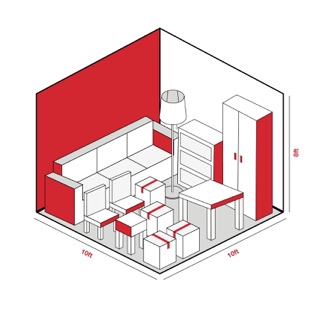 100 sq ft Room storage unit