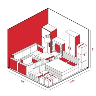 200 sq ft Room storage unit