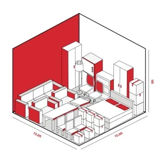 250 sq ft Room storage unit