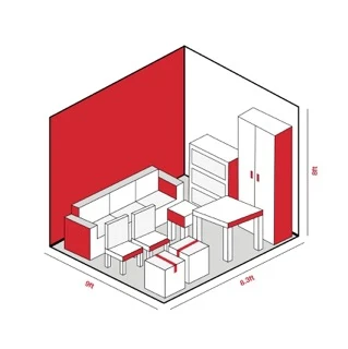 70 sq ft Drive up unit storage unit